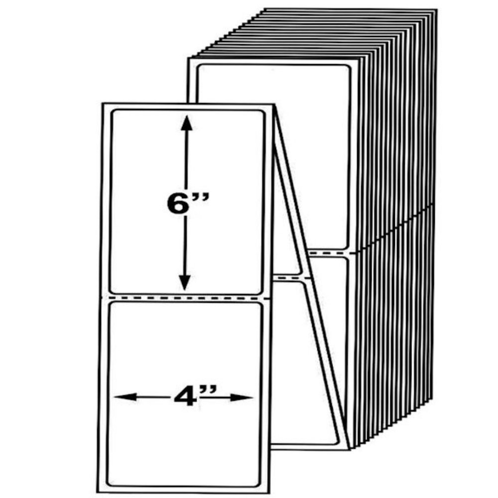 Fanfold (2000 count) 4" x 6" Direct Thermal Shipping Certified UPS label…